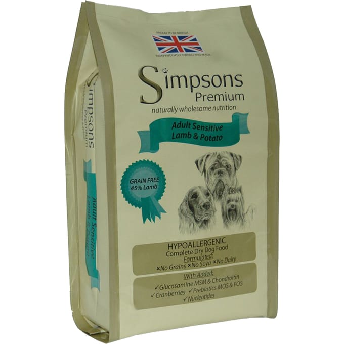Simpsons Premium Sensitive Adult - Lam & Aardappel Hondenvoer - 2 kg