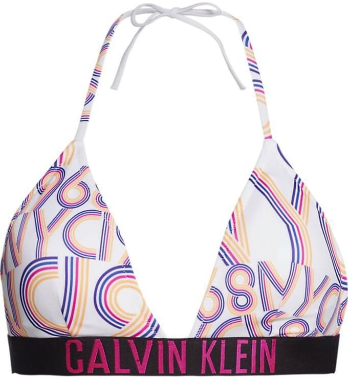 Calvin Klein - Bikini Fixed Triangle - Wit met Print - Maat XS