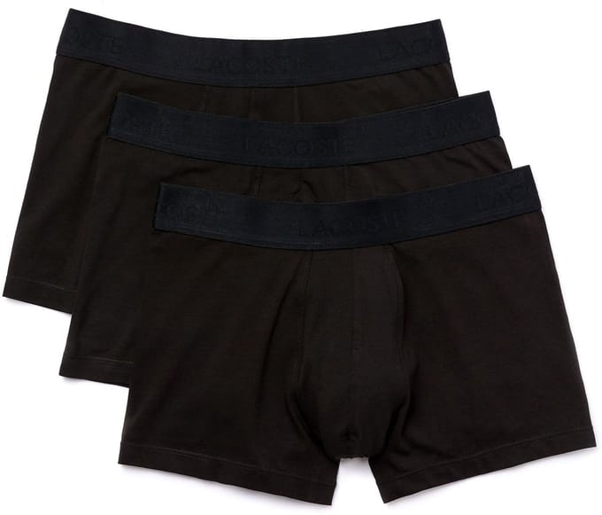 Lacoste Heren 3-pack Trunk - Black - Maat S
