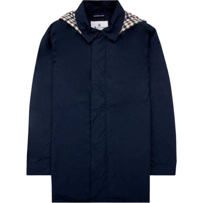 Aquascutum Active Opvouwbare Trenchcoat In Marineblauw