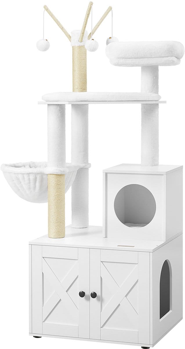 Kattenboom met Kattenbak 151 cm - cm – Luxe 2-in-1 Krabpaal - Medahomestore