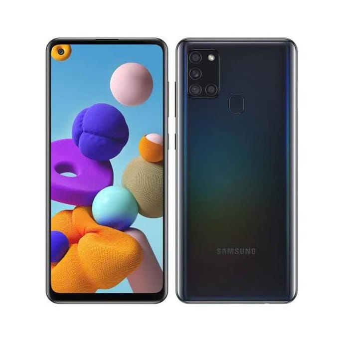 Gerenoveerde Samsung Originele Samsung Galaxy A21s A217F 3GB RAM 32GB ROM Mobiele Telefoon Met Enkele SIM/Dual SIM Simple Set zwart