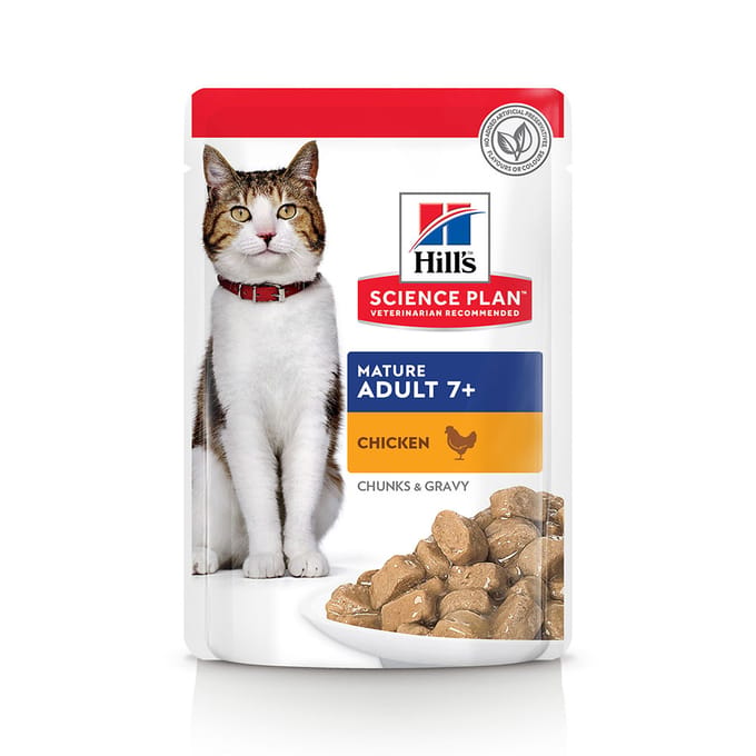 48x85g Mature Adult Kip Hill's Science Plan Kattenvoer