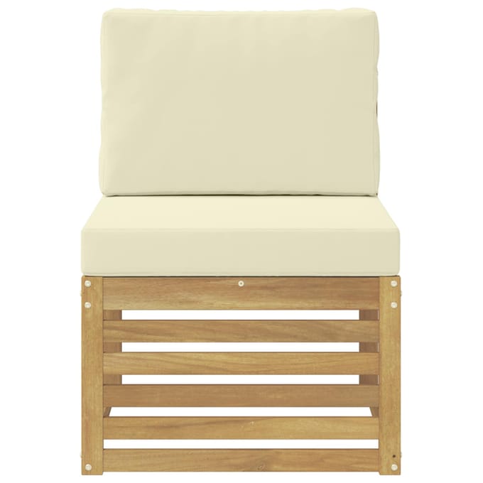 vidaXL - Buiten - Midden - Sofa - Massief - Acacia - Hout - Wit