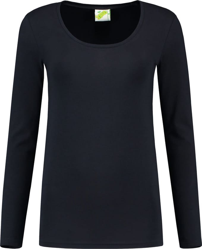 L&S T-shirt Crewneck cot/elast LS for her