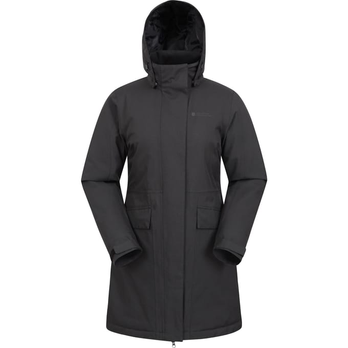Mountain Warehouse Dames/Dames Rain On Waterdichte Gewatteerde Jas (Zwart)