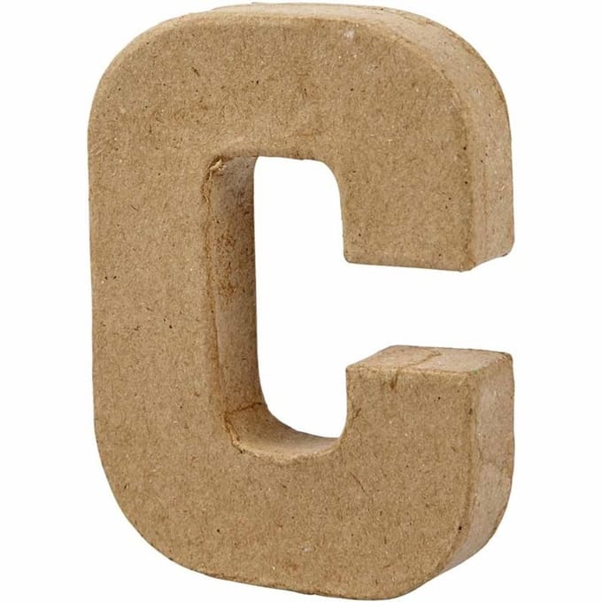 Letter, C, H: 10 cm, B: 7,5 cm, dikte 1,7 cm, 1 stuk