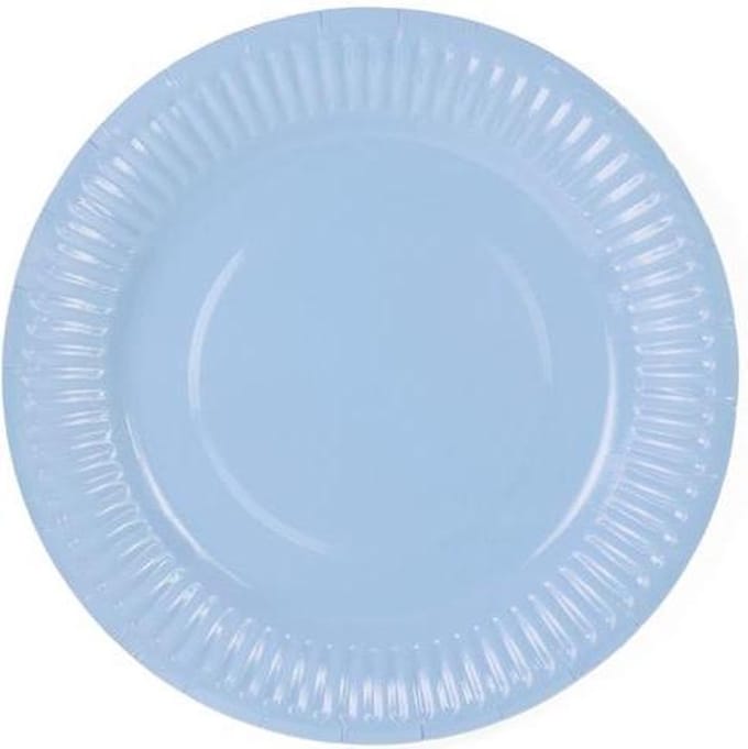 """borden, pale cornflower blauw, 18cm (1 zakje met 6 stuks)"""