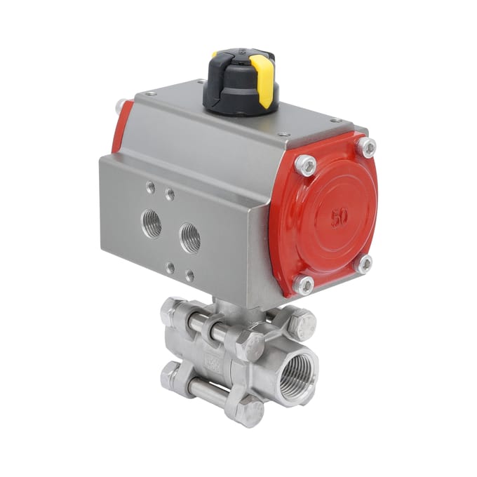 Rp 3/8'' 2-Weg Pneumatische RVS Kogelkraan Veer-Sluitend
