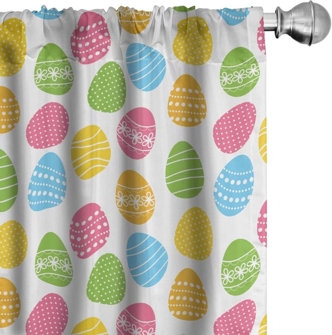 ABAKUHAUS Gordijnen – 2x75x245 cm – Veelkleurig, microvezel