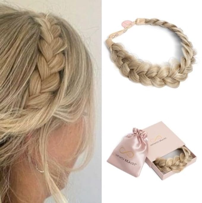 Infinity Braids - Viènne Messy Braid - Haarband - Haarband Dames - Haarbanden - Haarband Meisje - Messy Braid Viènne Satin Caramel