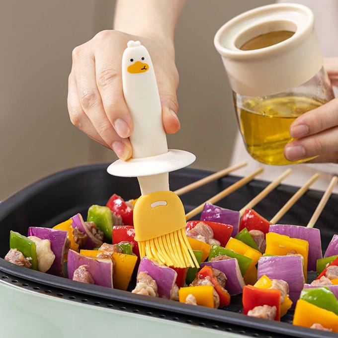 Olieflacon met Siliconen Basteerkwast Oliedispenser Container voor Keuken Bakken Koken Grillen