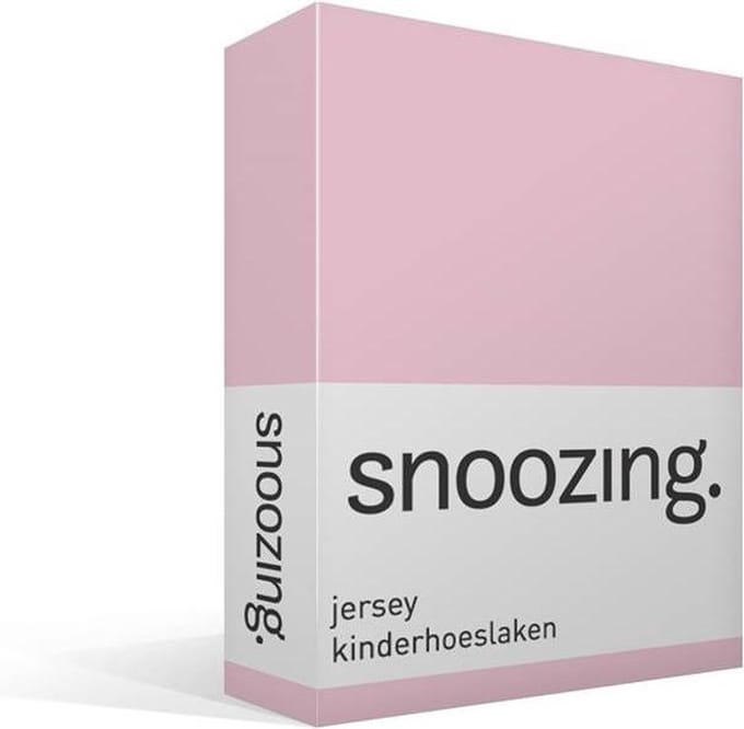 Snoozing - Katoen - Kinderhoeslaken - Junior - 70x150 cm - Roze