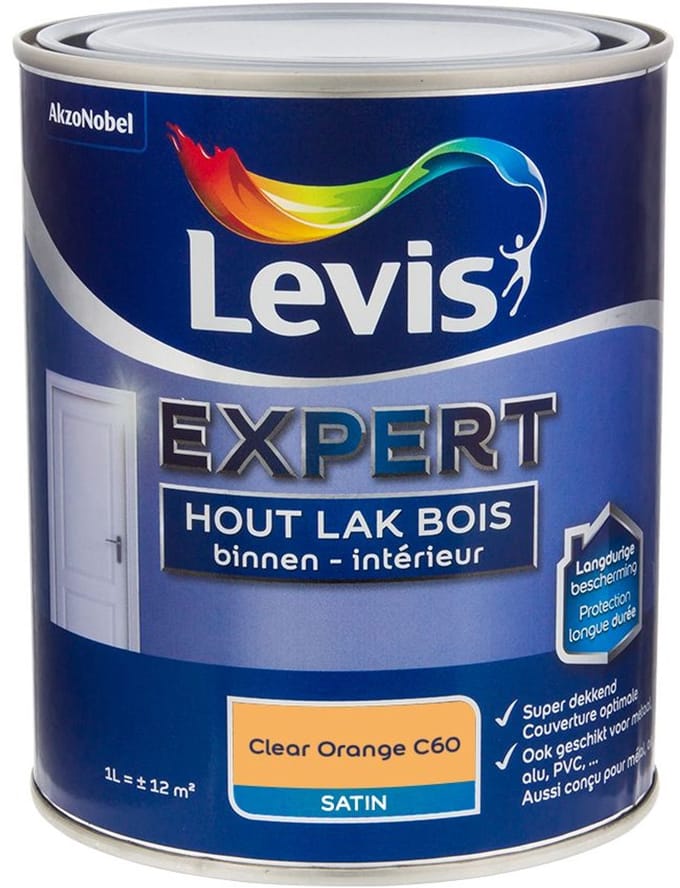 Levis - Expert Hout Lak Binnen Satin Mix - Clear Orange C60 - Mengverf - 1 L