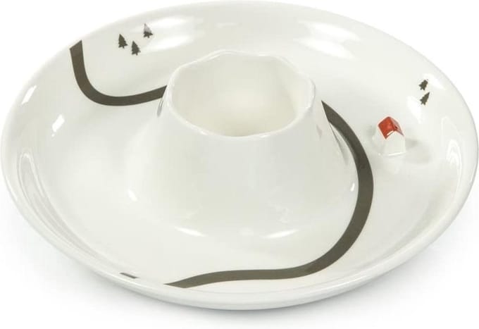 Suck Uk Schaal Vulkaan 25 X 6 Cm Keramiek Wit/grijs