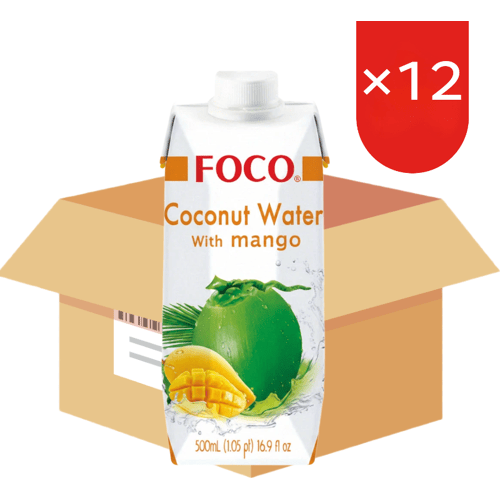 FOCO Kokoswater met mango 500 ml * 12 (doos)