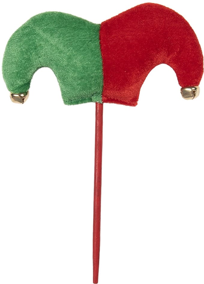 Clayre & Eef Kerstdecoratie Kerstmuts 15x4x20 cm Rood Hout