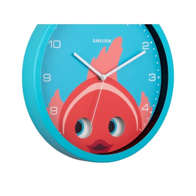 Karlsson wandklok peekaboo goldfish licht- Ø30,8cm
