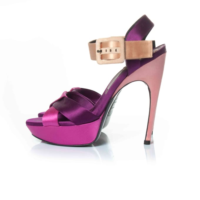 Roger Vivier Satijnen platformsandalen