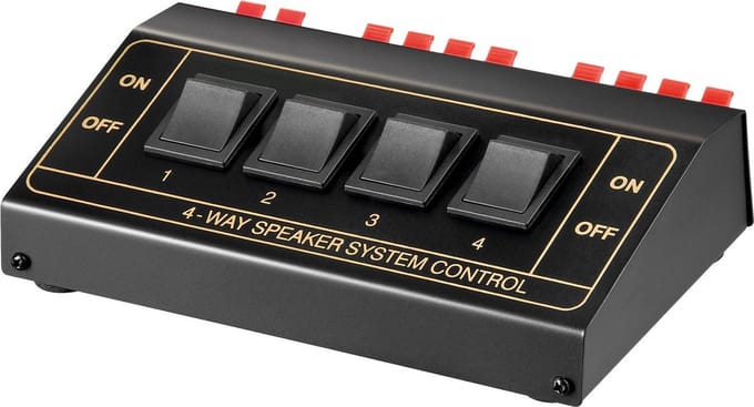 Speaker Schakelbox 4-voudig - Zwart