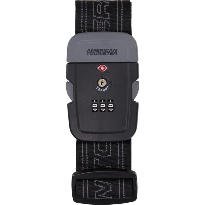 American Tourister Luggage Strap Kofferriem/TSA-slot Black/Grey