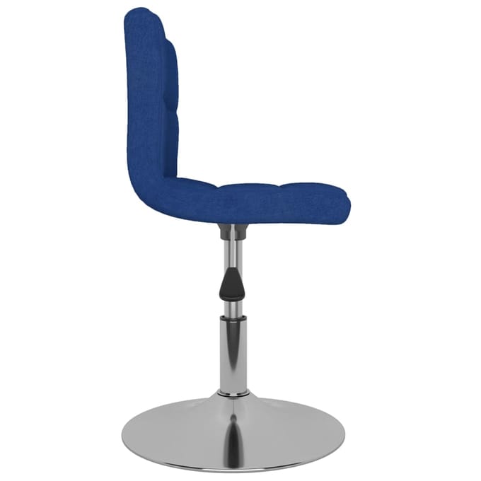 vidaXL - Eetkamerstoelen - draaibaar - 6 - st - stof - blauw