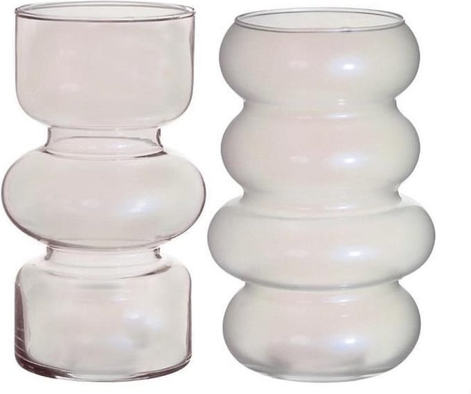 Bloemen vaas Ø10 cm H: 18 cm Pearl (6 stuks)