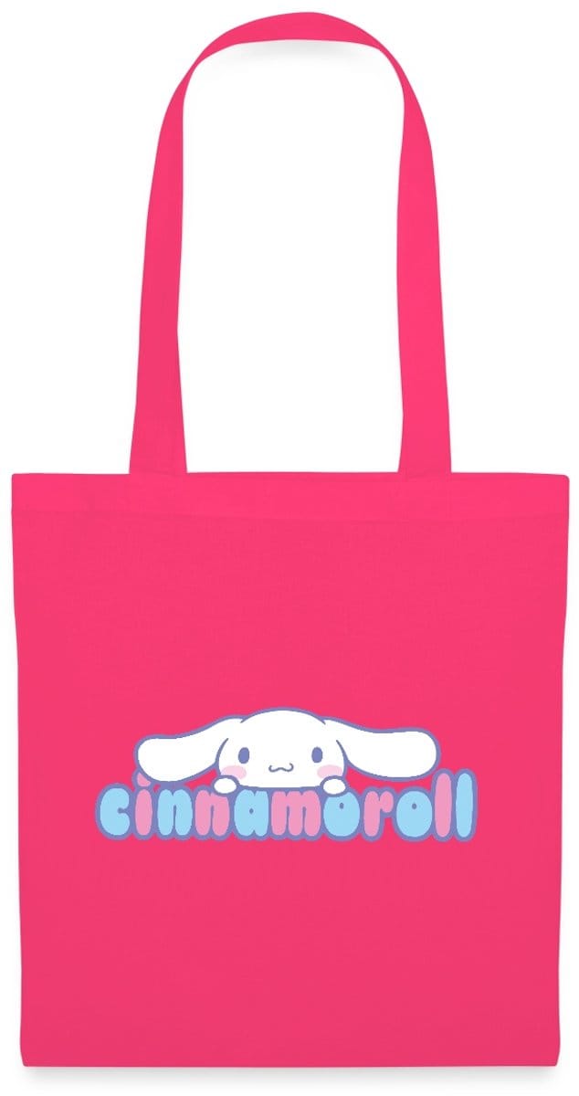 Cinnamoroll Gluurt Over De Letters Tas Van Stof Schoudertas