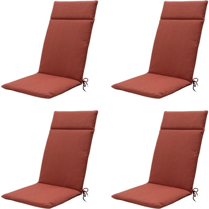 Madison - Tuinstoelkussen Hoge Rug Terra canvas eco+ - Ca. 120x50 cm - Set van 4