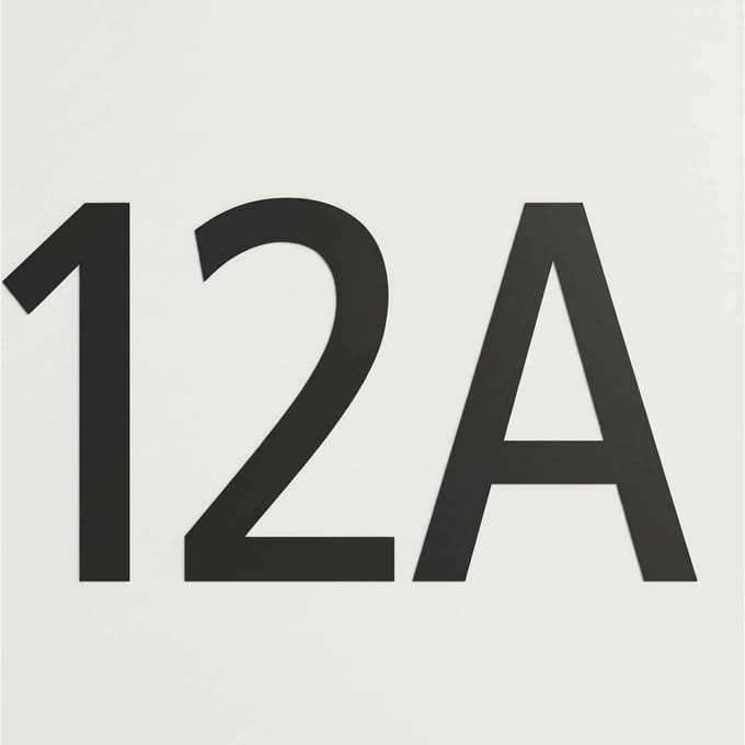 Lindby huisnummerstickerset Adrio, zwart, hoogte 8 cm
