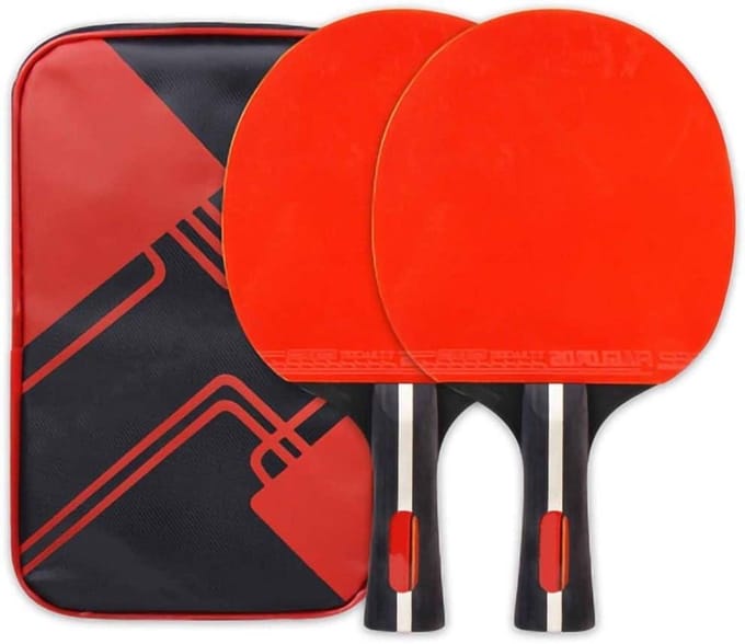 Tafeltennisbatje - Pingpong racket - Competitie training - Hoge elastische spons - 3 Sterren - Zwart