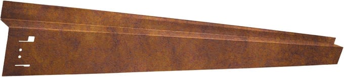 Borderrand met wielkast, cortenstaal border - 120 x 9,5 cm