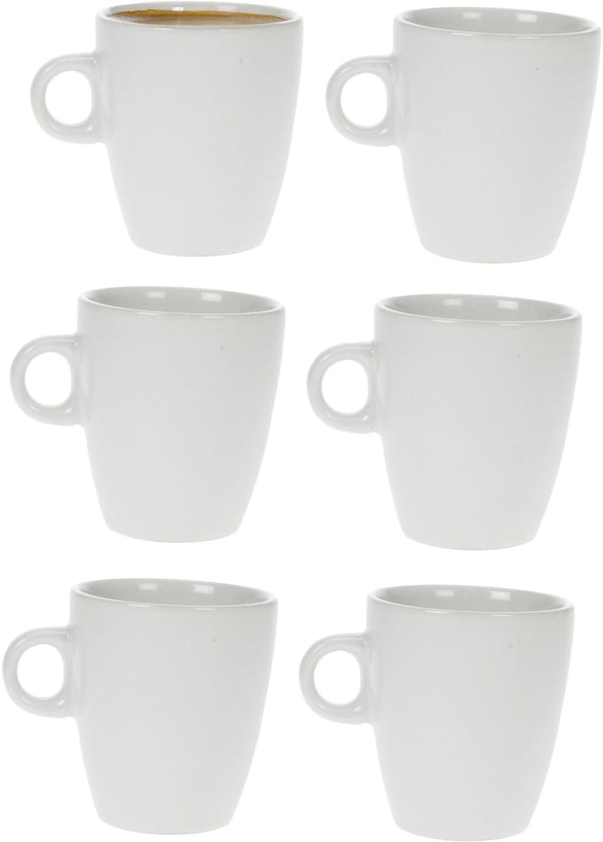 Cosy & Trendy Vicky Beker - 19 cl - Ø 7 cm x 8.5 cm - Wit - Set-6