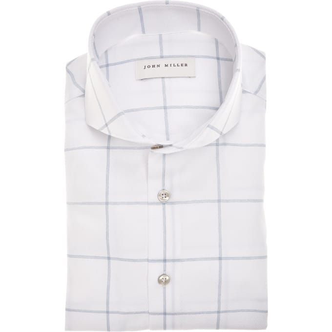 John Miller Overhemd Tailored Fit N  Wit 5142666