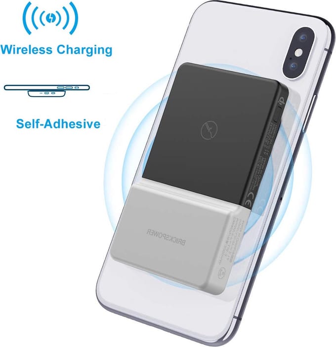 BricksPower WirelessCharger - Draadloos Oplader - Grijs