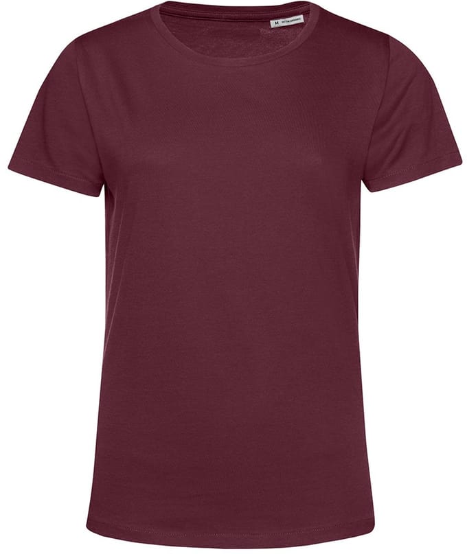 B&C Dames/dames E150 Organic T-Shirt met korte mouwen (Bourgondië)