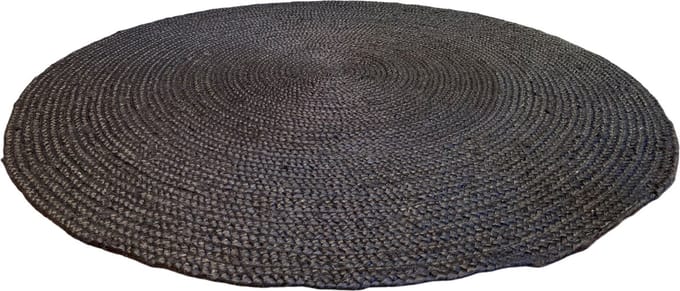 Rocaflor-Vloerkleed-jute-zwart-rond-ø150cm