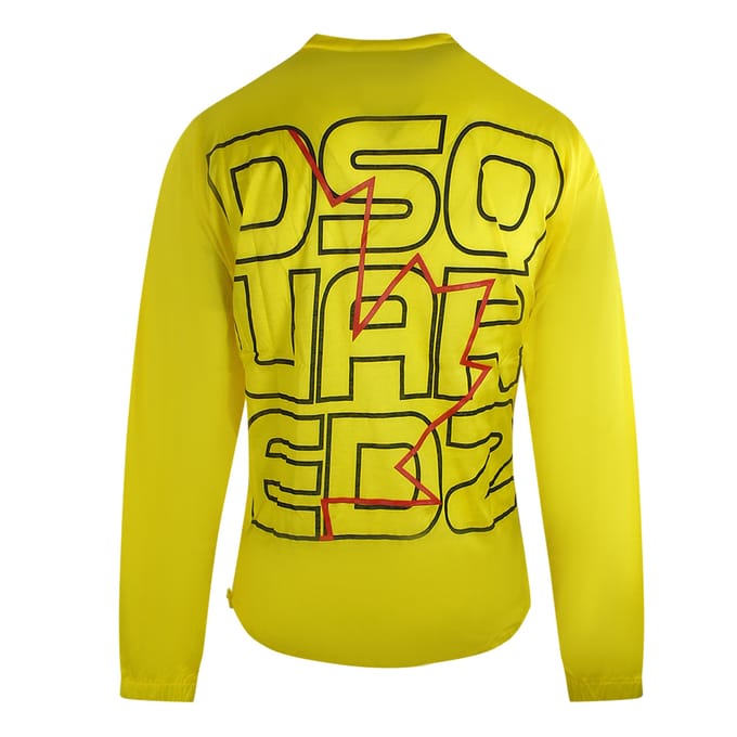 Dsquared2 Groot Logo Op De Achterkant Geel T-shirt Met Lange Mouwen