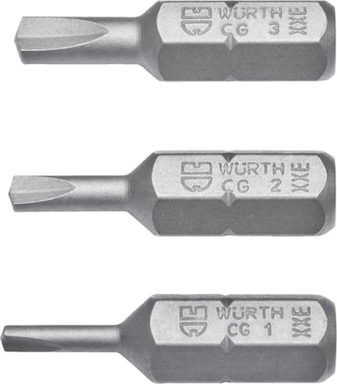 Wurth - Assortiment Clutch-bits, 3-delig - Assortiment Clutch-bits, 3-delig x 1 st -