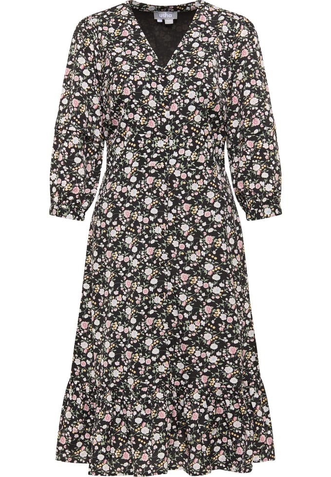 usha Midi-jurk met bloemenprint qisha