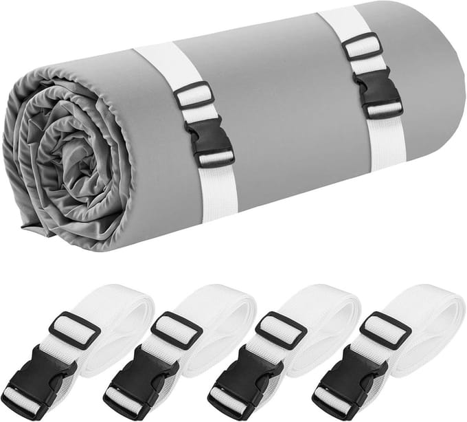 Matras Banden - Topper Straps - Matras Verplaatsen - Verstelbare Lengte - 4 Stuks - Wit