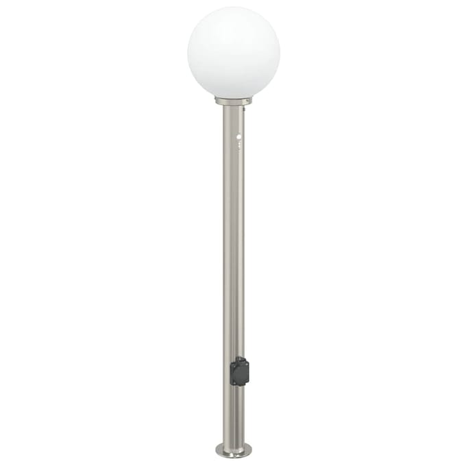vidaXL Bolderarmatuur met sensor en stopcontact 120 cm roestvrij staal IP44