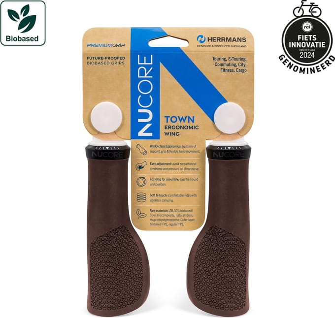 Herrmans Nucore Town Peak Handvatten Bruin 130 mm
