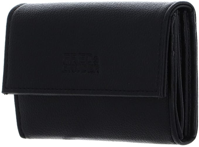 FREDsBRUDER Leren Portemonnee Bestie Wallet With Lock Black Zwart