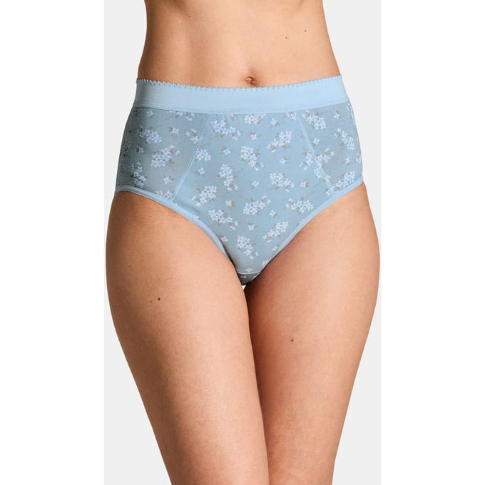 Set corrigerende slips van katoen - lichtblauw / wit - Gr. 44 van Goldner Fashion