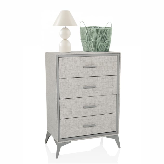Commode SKUFFY 64 x 35 x 90 cm 4 laden grijs hjh LIVING