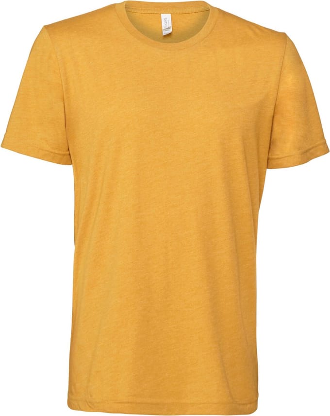 Bella+Canvas Unisex Heather CVC Short Sleeve Tee CV3001CVC - Heather Mustard - S