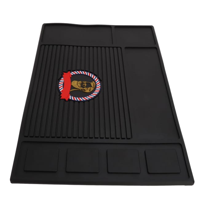 Kappersmat met siliconen antislip, waterdicht, sterke adsorptie, kappersstation organizermat black