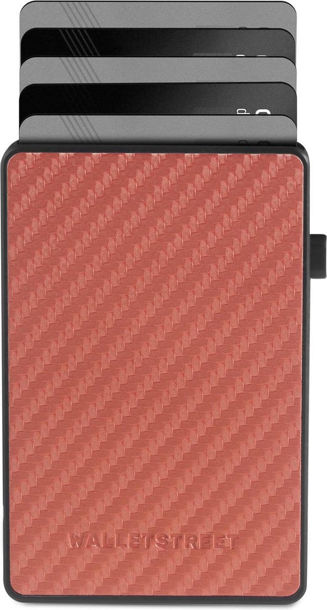 Walletstreet Pasjeshouder carbon 8 pasjes Portemonnee, creditcardhouder Met RFID Technologie- brons