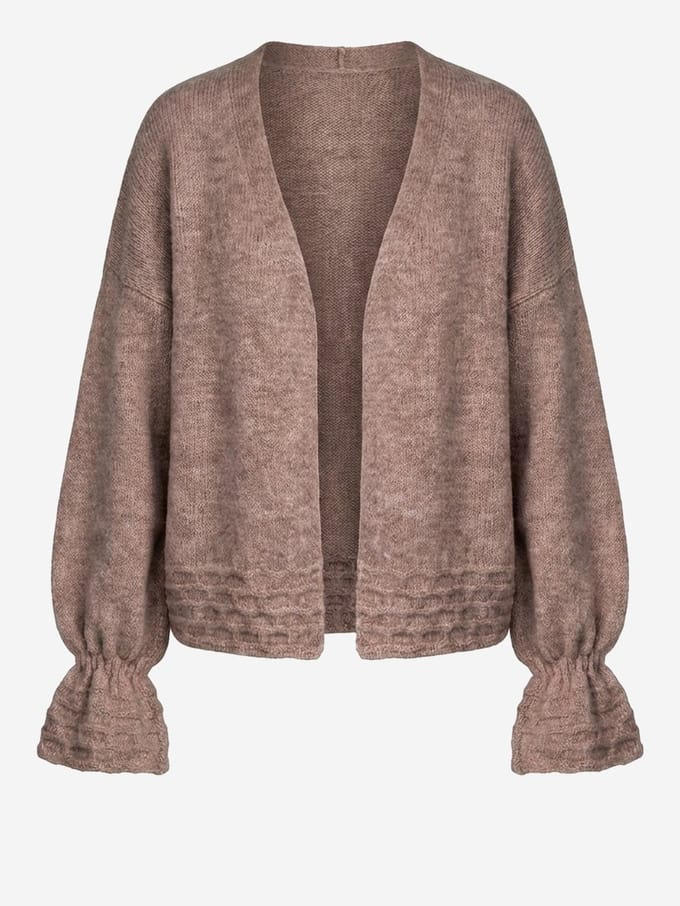OMBRE Trui - Regular Fit - Geen Sluiting - Effen Donkerbeige ONESIZE